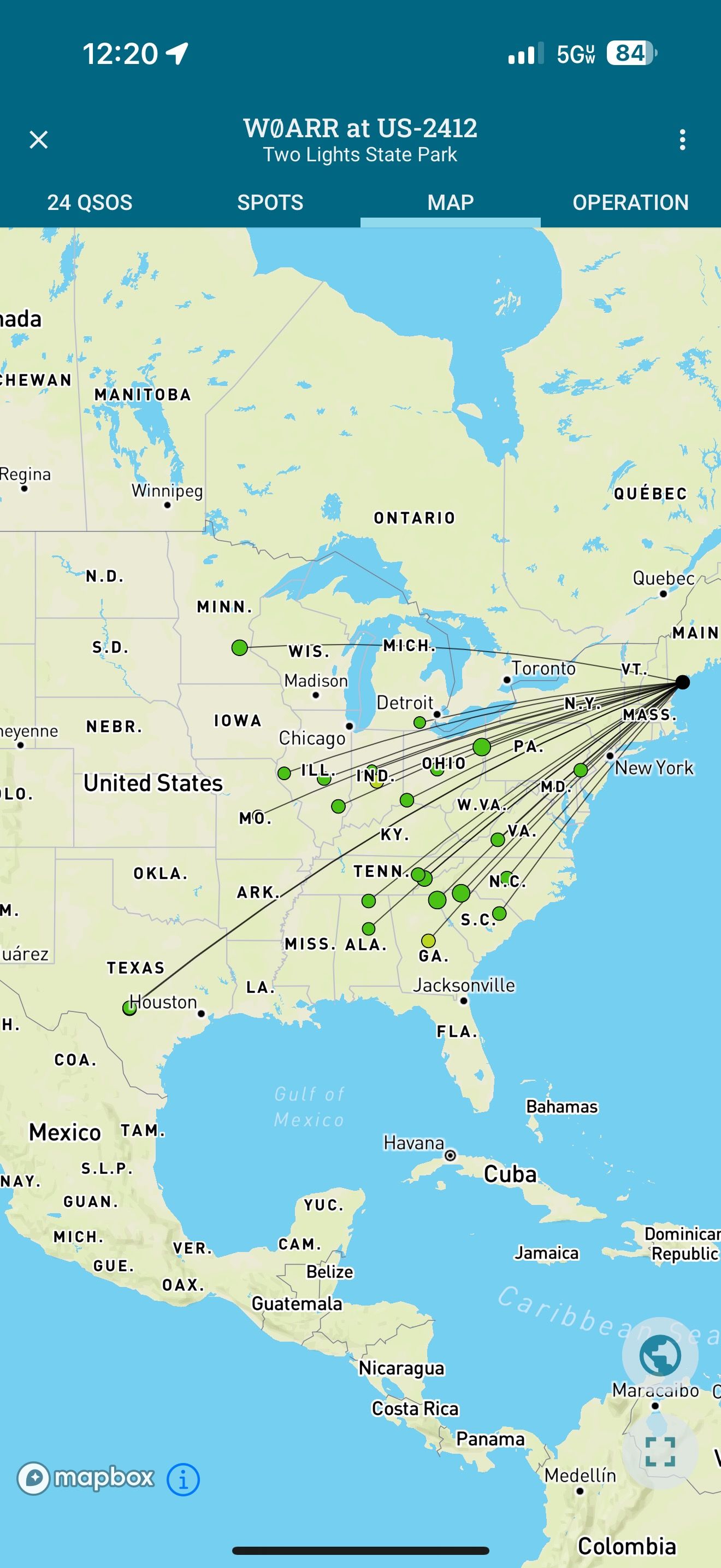 Screenshot of my activation map